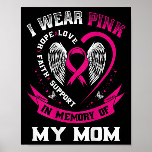 Poster Rosa Em Memória Da Minha Mãe Sensibilização Para O