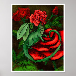 Poster Rosa Fairy Dragon