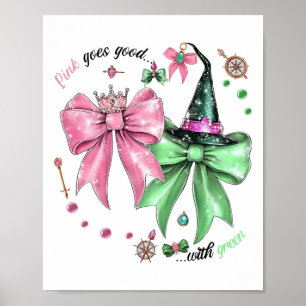 Poster Rosa Fica Bem Com A Bruxa Dia de as Bruxas engraça