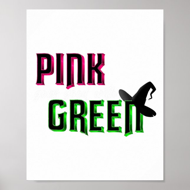 Poster Rosa Fica Bom Com Verde (Frente)