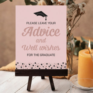 Poster Rosa Foil Script Advice and Good Formando Sign