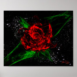 Poster Rosa Fractal (10x8)
