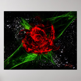Poster Rosa Fractal (20x16)