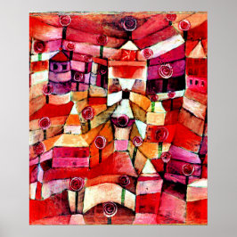 Poster Rosa Garden por Paul Klee, famoso abstrato colorid