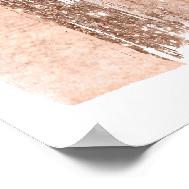 Póster Rosa Gold Wall Art (Borda)
