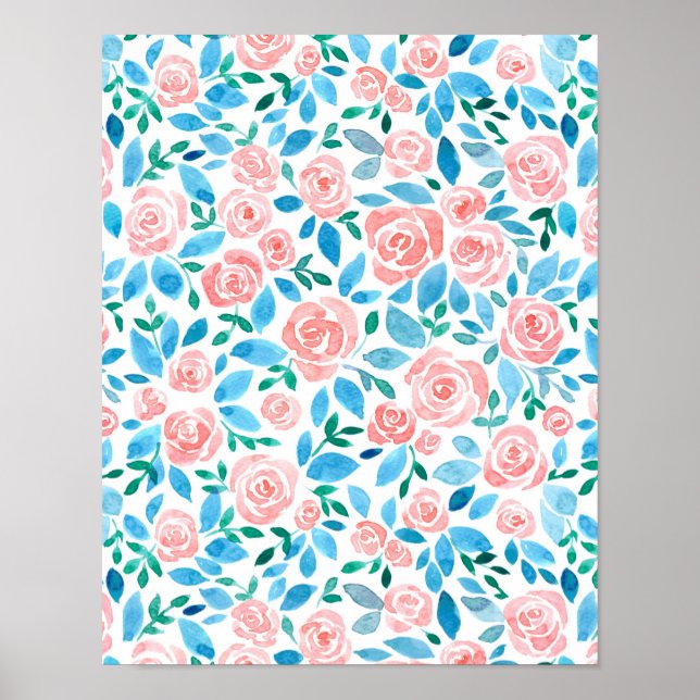 Poster Rosa jardim 2 (Frente)