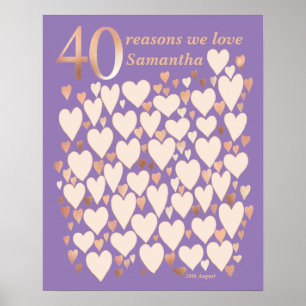 Poster Rosa Lavanda 40 Motivos