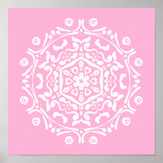 Poster Rosa Mandala (Frente)