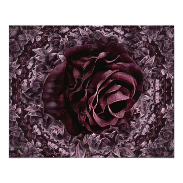 Póster Rosa Mandala (Frente)