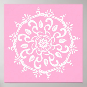 Poster Rosa Mandala