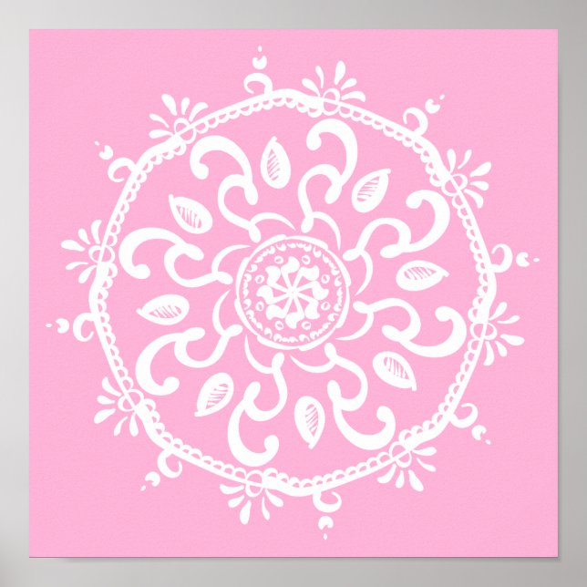 Poster Rosa Mandala (Frente)