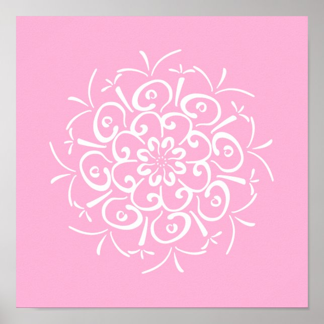 Poster Rosa Mandala (Frente)