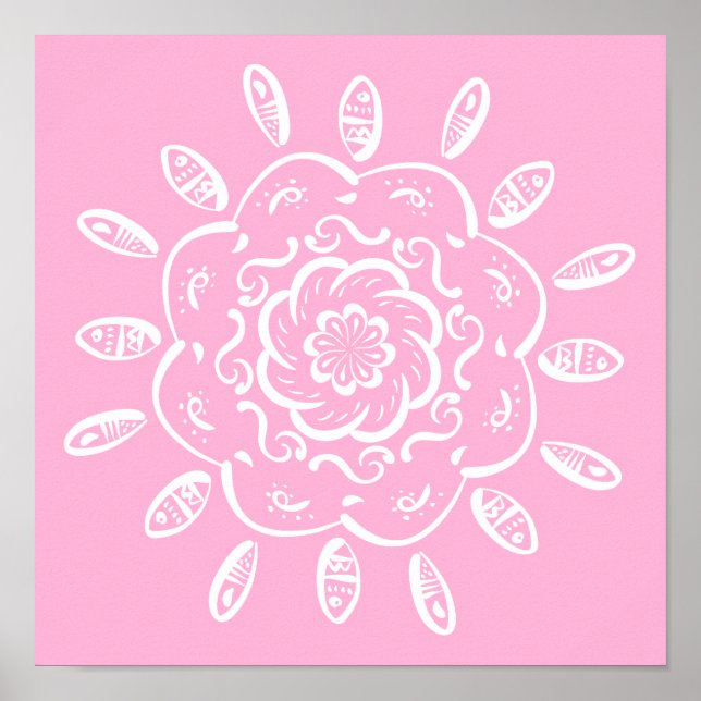 Poster Rosa Mandala (Frente)