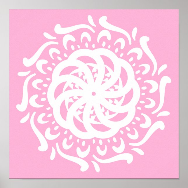 Poster Rosa Mandala (Frente)
