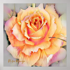 Poster Rosa“Manyo” [Valor do Papel do Cartaz]