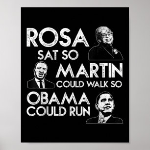 Poster Rosa Martin Obama African American Black History M