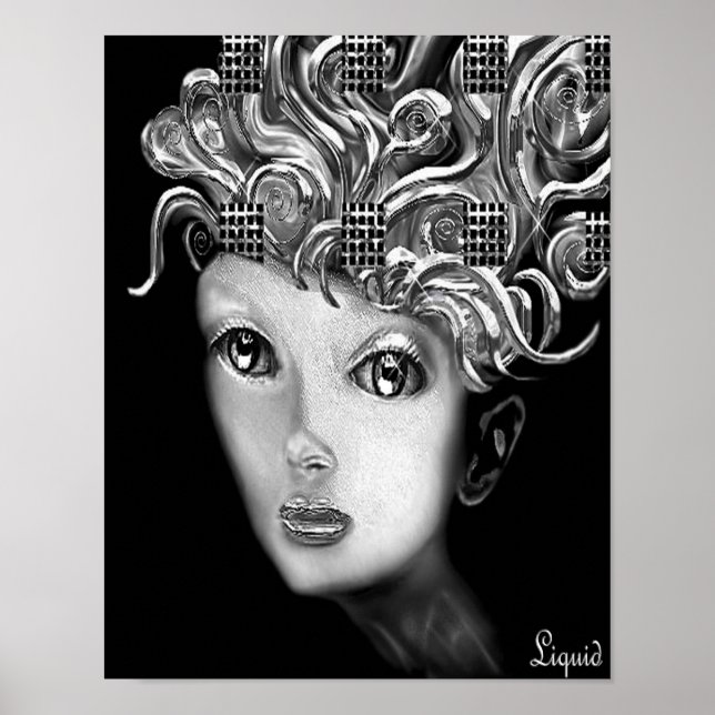 Póster Rosa na Canvas (Frente)