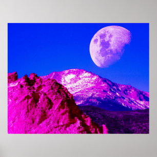 Póster Rosa Óculos coloridos