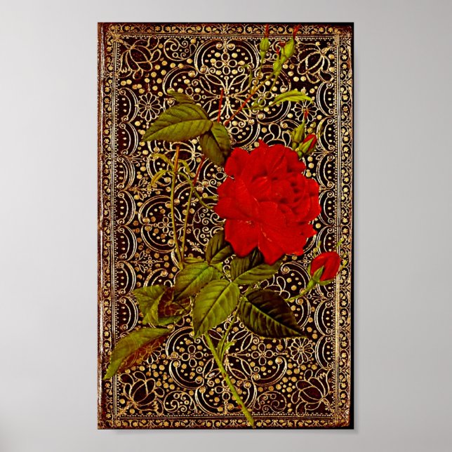 Poster Rosa ouro (Frente)