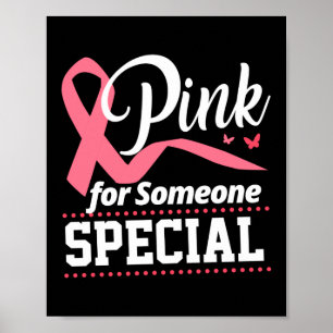 Poster Rosa Para Alguém Cancer Especial Da Mama