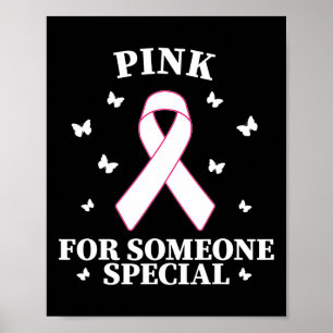 Poster Rosa Para Alguém Especial Dia Mundial do Cancro da