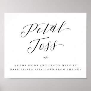 Poster Rosa Petal - Sinal de Casamento de Caligrafia