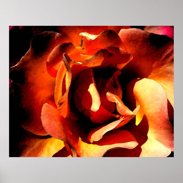 Poster Rosa pintado (Frente)