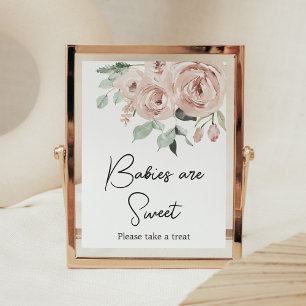 Poster Rosa Pó Rosa É uma Menina Bebês são Doces