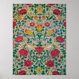 Poster Rosa por William Morris