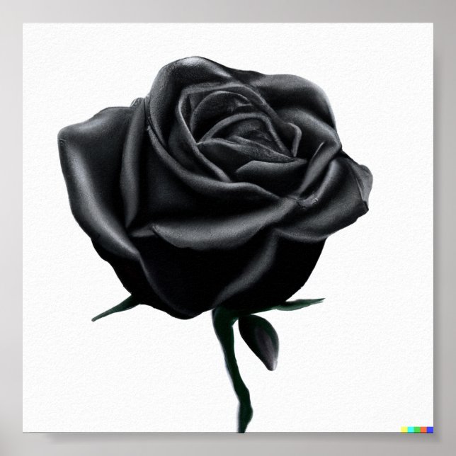 Poster Rosa preto (Frente)