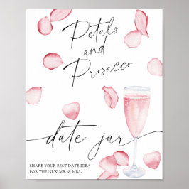 Poster Rosa prosecco - ideias noturnas. Bridal de boião