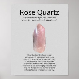 Poster Rosa Quartz Crystal Significa