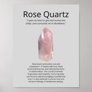 Poster Rosa Quartz Crystal Significa