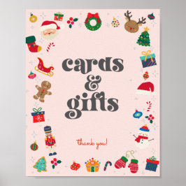 Poster Rosa Que Diversão de Cartões e Presentes de Natal 