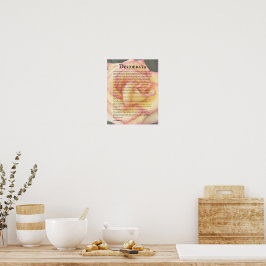 Poster Rosa Rosa Amarela e Poema Desiderata