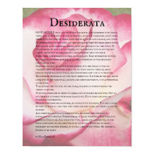 Rosa Rosa e Poema Desiderata