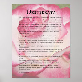 Poster Rosa Rosa e Poema Desiderata