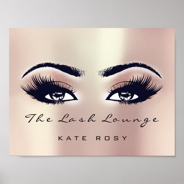 Póster Rosa Rosa Rosa Cor-de-rosa Makeup Artist Beauty St (Frente)