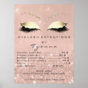 Póster Rosa Rosa Rosa Rosa Dourada Olhos Esbranquiçados F