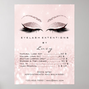 Poster Rosa Rosa Rosa Rosa Rosa Rosa Cinza Maquiagem Olho