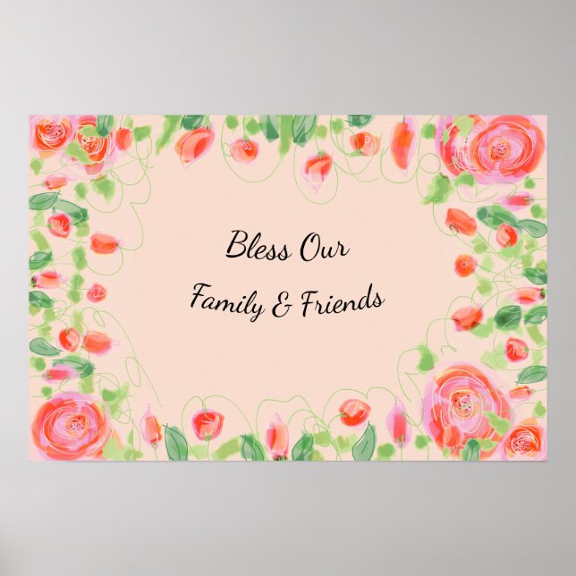 Poster Rosa Rosa Rosa Rosa Rosa Um Designer Artístico (Frente)