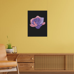 Poster Rosa Rubor e Flor
