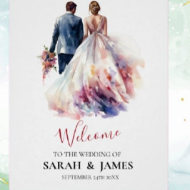 Póster Rosa Rústica Boho Floral Casamento