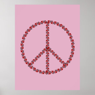Poster Rosa - Sinal de paz
