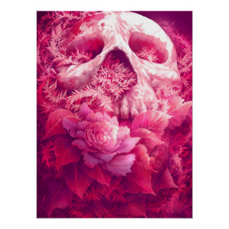 Póster Rosa Skull
