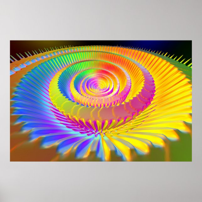 Póster Rosa Spiral (Frente)
