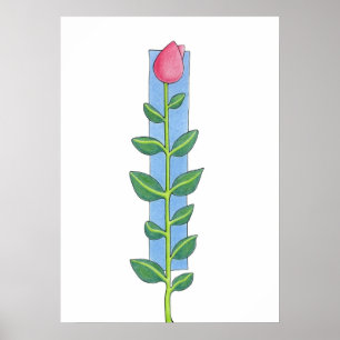 Póster Rosa Stem