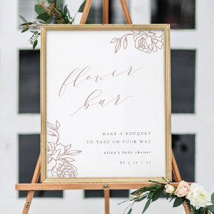 Poster Rosa Taupe - Sinal de Bar da Flor