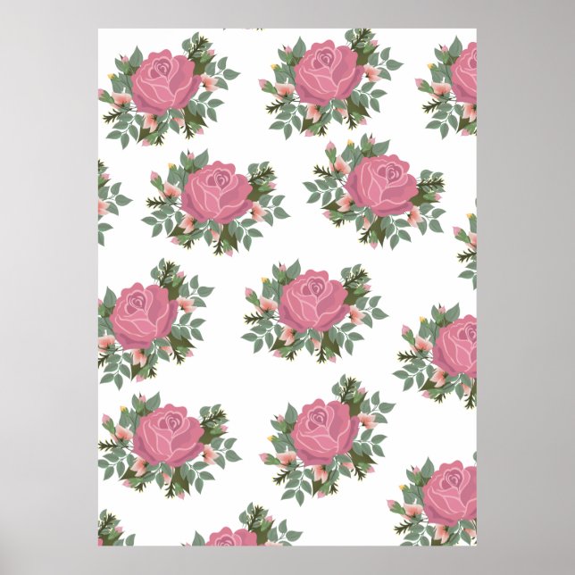 Poster Rosa tradicional (Frente)