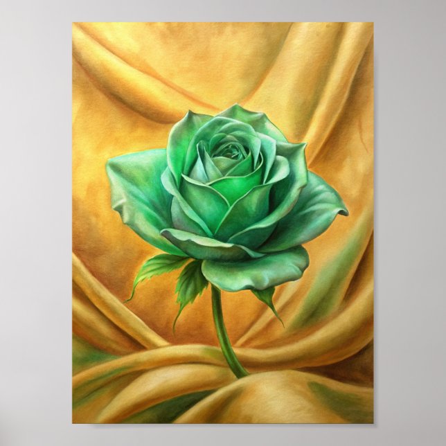 Poster Rosa verde (Frente)